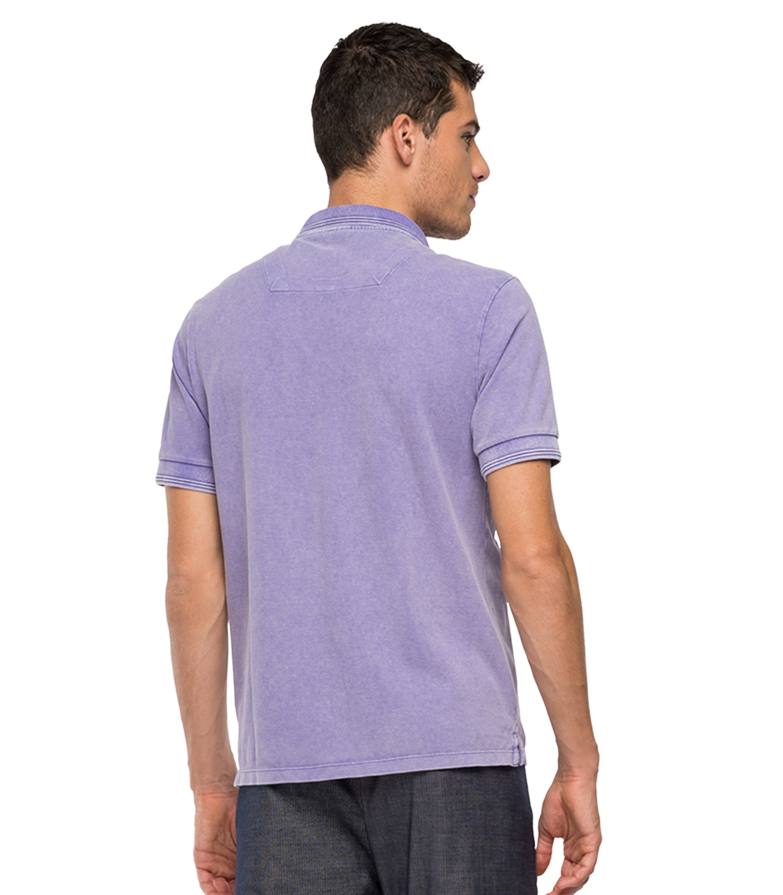 ガーメントダイ コットンピケ ポロシャツ 詳細画像 パープル 2